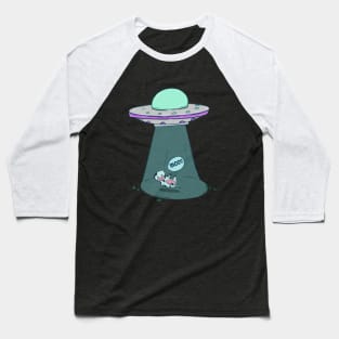 Cow UFO Abduction Baseball T-Shirt